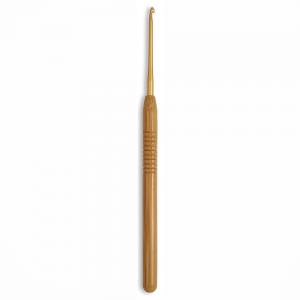 Алюминиевый крючок 2.0х13см с рифленой бамбуковой ручкой Koshitsu, KA Seeknit, 05915
