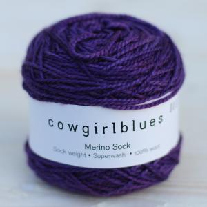 Пряжа Merino Sock solid Фиолет, 160м/50г, Cowgirlblues, Violet