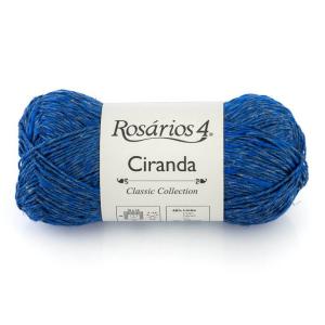Пряжа Ciranda, 019 Azulao (Синяя птица), 48% лён, 24% хб, 24% вискоза, 4 ПА, 125м/50г, Rosarios4