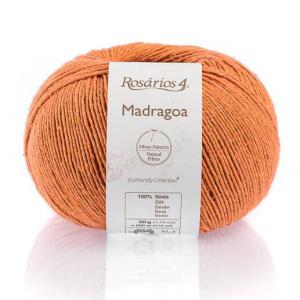 Пряжа Madragoa, (009) Оранж, 100% шелк, 200м/50г, Апельсин, Rosarios 4