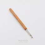 Алюминиевый крючок 2.0х13см с рифленой бамбуковой ручкой Koshitsu, KA Seeknit, 05915-2
