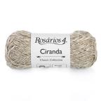 Пряжа Ciranda, 01 Perola (Жемчуг), 48% лён, 24% хб, 24% вискоза, 4 ПА, 125м/50г, Rosarios4-1